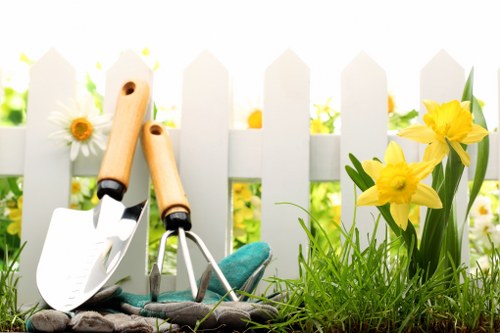 Local garden landscaping team planning a compact outdoor space in Barbican
