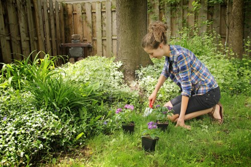 Closed complaint file with landscaping project documentation